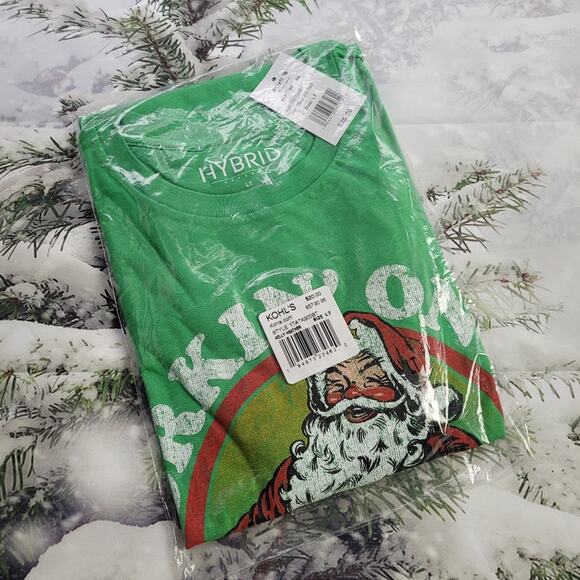 NWT Working on My Santa Bod Green T-shirt size LT (Tall) - Picture 6 of 7